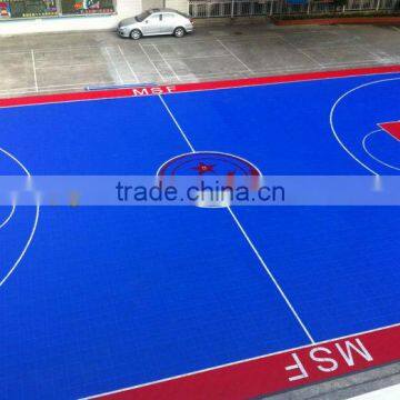 High quality popular environmental-friendly 100% pp guarantee interlocking outdoor basketball court