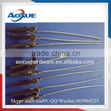 metal crocodile clip with wire rope iron rod