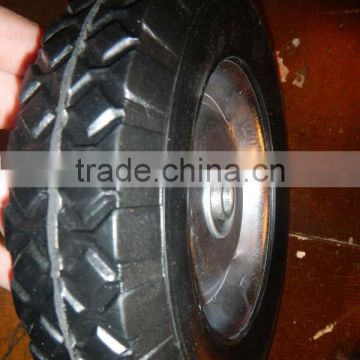 hand trolley metal rim ball bearing solid wheel 8*1.75