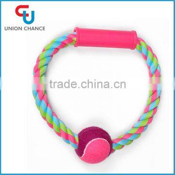 Cotton Rope With Tennis Ball Pet Rope Ball Toys Cheap Cotton Rope With Ball