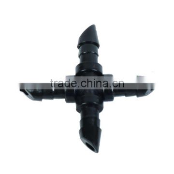 Irrigation System Tube Fitting Plastic Barbed Cross Connector