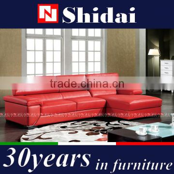 Upholstered Bright Red Leather Sofa Set 980