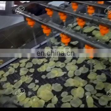 Industrial Automatic French Fries Production Line Fresh Potato Flakes Frying Machine Making Finger Potato Chips Machine Price