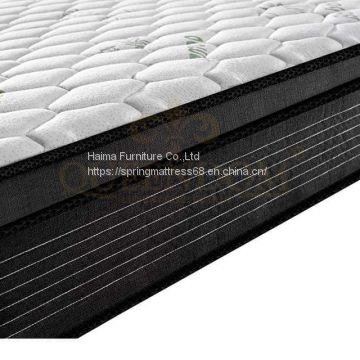 Top Quality Spring Coil Mattress Soft Cover Made Of Bamboo Fabric Design 10Inch