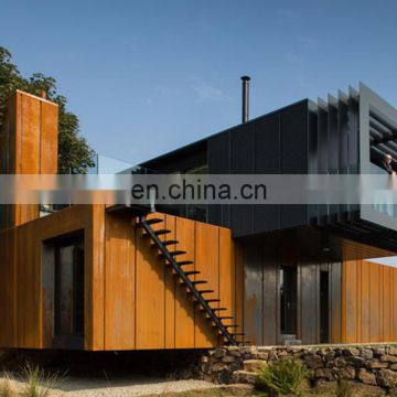 Custom Made Corten Steel House Building Manufacturing