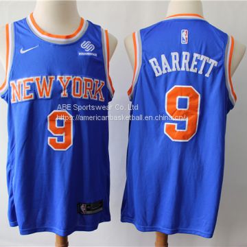 New York Knicks #9 Barrett Blue Jersey