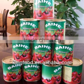 Canned tomato paste with high quality