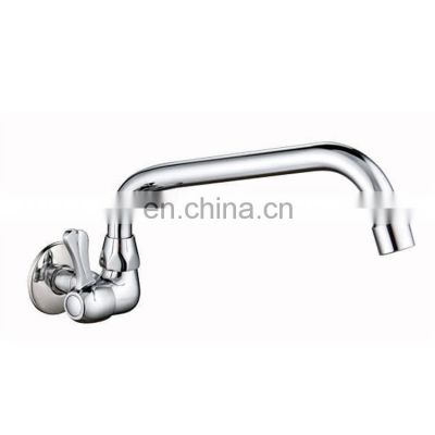 wholesale Wall mounted SUS304 nickle brushed stainless steel kitchen sink faucet