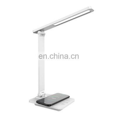 Folding wireless charging led desk lamp Table Reading Light wireless charger desk lamp with USB Port