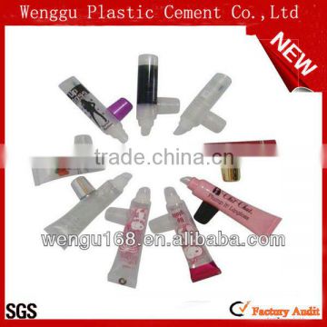 16mm Clear printed PE Round plastic lip gloss soft tube with transparent plastic lipgloss tbe cosmetic lip bal 20ml plastic tube
