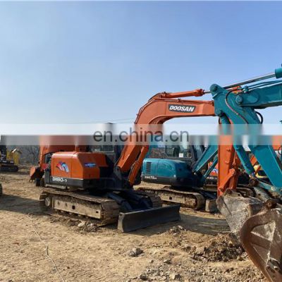 Mini excavator doosan dh80 with blade in stock dh80-7 dh60-7