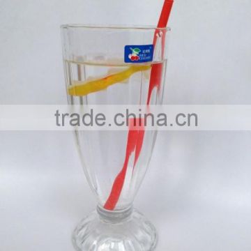 large mouth clear glass drinking juice cups fashion designed