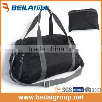 2016 plain folding travel bag lightweight duffel bag for gym