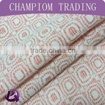 2015 Shaoxing Champiom Textile Hot Sell Jacquard Knit Fabric In Piece Dye For Dress