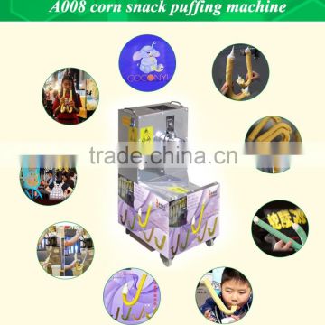 Best selling J type small snack puffing extruder for sale