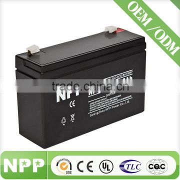 6v12ah rechargeable long life battery for solar