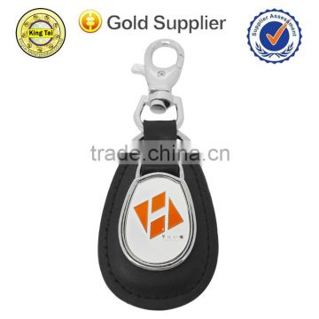 high quality promotion gift custom car logo keychain leather with metal