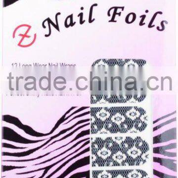 nail foils/stickers(LS-008), nail art, art nail, nail patch lace style,