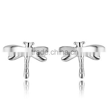 Online checkout wholesale 925 sterling silver dragonfly earring stud