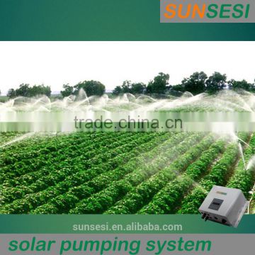 2.2kW three phase 220V 50Hz ourdoor head 60-110m rated flow 5m3/h solar pumping system for irrigation