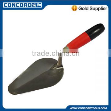 6'' Bricklaying Trowel with Carbon Steel Blade and natural color Wooden Handle, Steel Trowel
