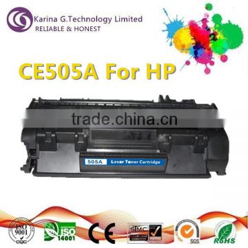 Stable quality CE505A laser compatible toner cartridge for HP ,with 12 months warranty