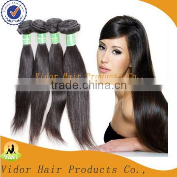 Factory Price Double Drawn Hair Weft 100% Unprocessed Peruvian Straight Hair