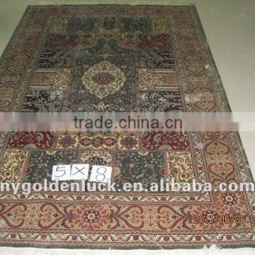 5x8 handmade persian design pure silk 400L turkish carpets