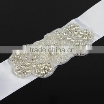 Round Shape Flower popular crystal rhinestone belt bridal sash R8027