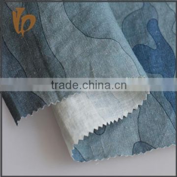 2015 new products 100% linen camouflage fabric for uniform