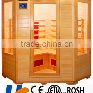 corner type 5 to 6 person size public use the best selling infrared sauna