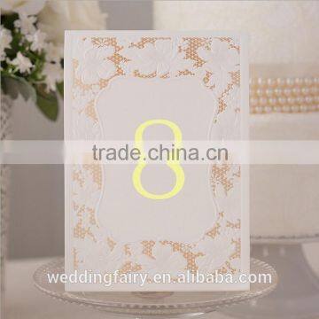 2015 Wholesale new design handmade lace pattern table place card