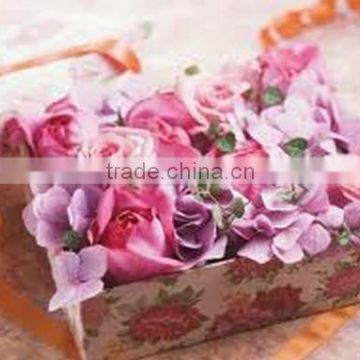 rectangular shape paper material flower packing box