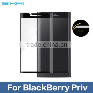 3D curved Tempered Glass Screen Film For Blackberry Priv 5.4 inch Full Coverage Glass Film
