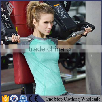 The eplosion of non Yiwu foreign trade Weihuo high speed dry running Yoga Stretch Gymnastics Sports T-shirt WA12