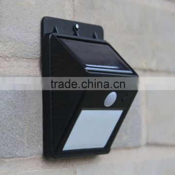 Solar powered LED Security Motion Sensor Light Garden Wall Lamp