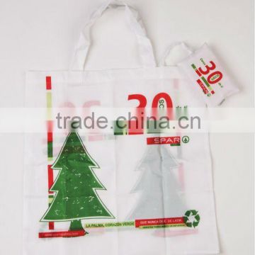 210D polyester reuable foldable shopper bag