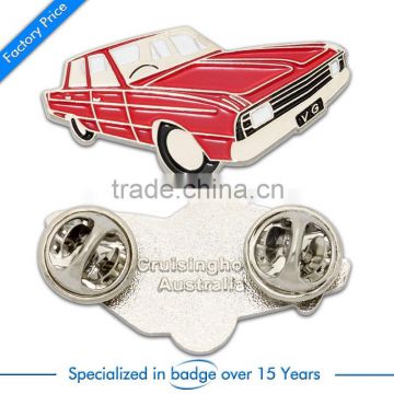 Custom made cheap car shape pin badge