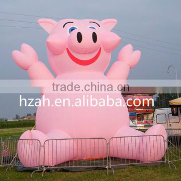 Giant Artificial Pink Inflatable Advertising Pig Model