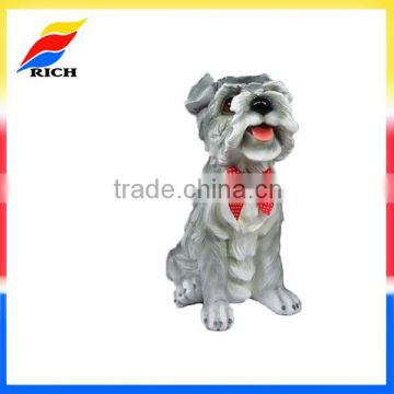 Fashional resin schnauzer dog statue figurine