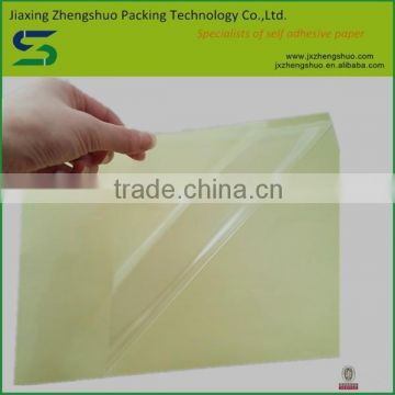 2015 new style single sided adhesive transparent pet film