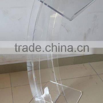 Clear Acrylic Curved Lectern (AL-F-043)