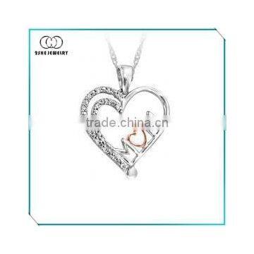 Exquisite Clear cz Peerless Mom Pendant