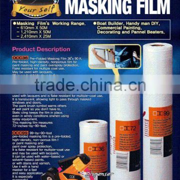 Pre folded masking film