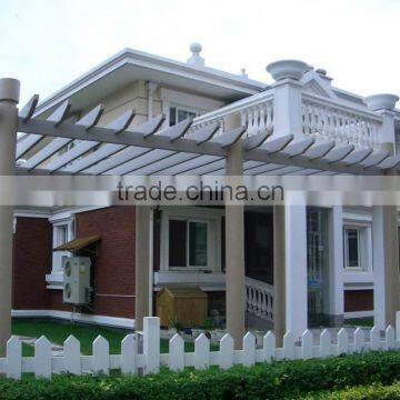 2017 hot selling outdoor wooden composites plastic wpc pergola