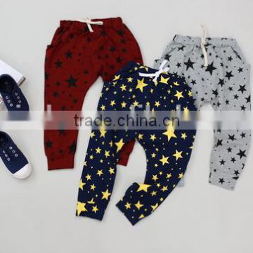 2016 super hot sale pants children star printed pants