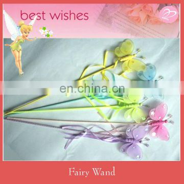 Colorful silk Butterfly fairy wand decoration for party