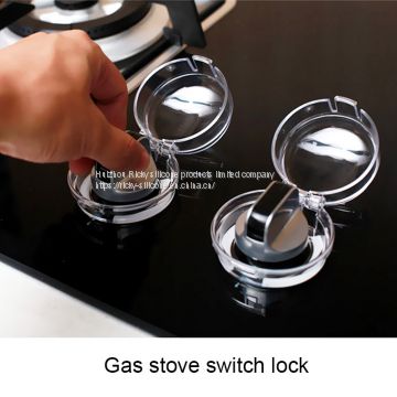 Clear Safety Stove And Oven Knob Cover Gas Stove Locks Home Kitchen Protection for Baby Kids Wholesale