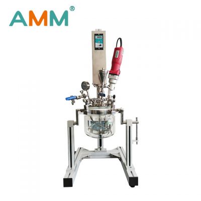 AMM-SE-1L A simple reaction kettle with non-standard customization in the laboratory - semi-automatic lifting and scraping wall stirring