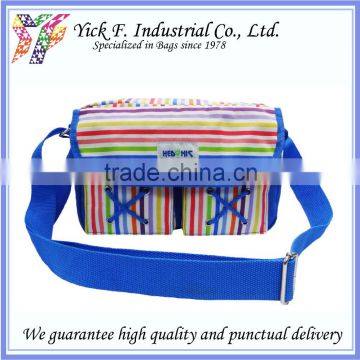 Summer Rainbow Stripes leisure canvas shoulder bag